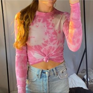 Custom dyed long sleeve shirt.